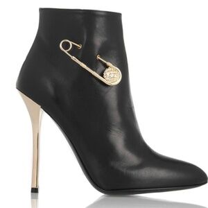 VERSACE ankle heel boots